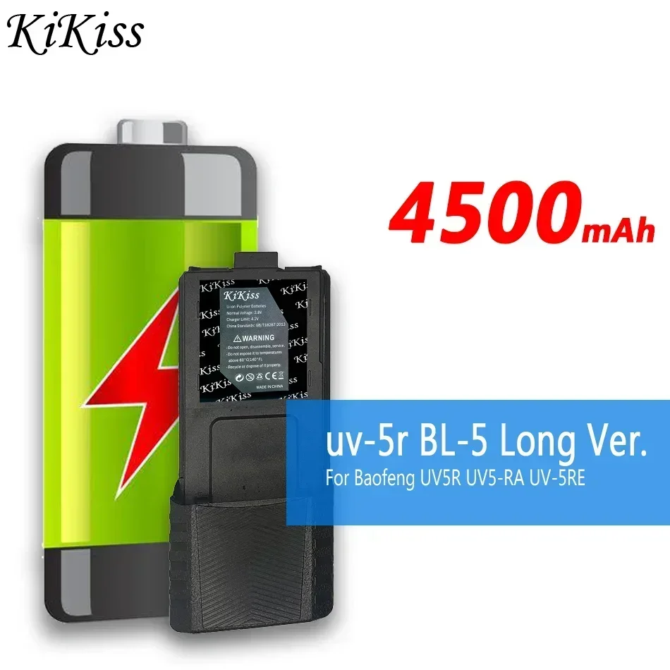 4500mAh For Baofeng UV5R UV5-RA UV-5RE Safe UV-5r BL-5 Long Ver. High-Capacity Walkie - Talkie Battery
4500mAh For Baofeng UV5R UV5-RA UV-5RE Safe UV-5r BL-5 Long Ver. High-Capacity Walkie - Talkie Battery