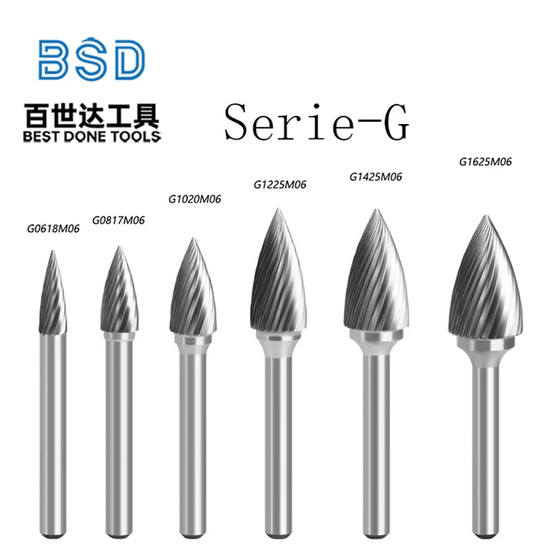 G Series Carbide Rotary Burr Set - G0618 G0820 G1020 Cutter Files for Die Grinder Metalworking
G Series Carbide Rotary Burr Set - G0618 G0820 G1020 Cutter Files for Die Grinder Metalworking