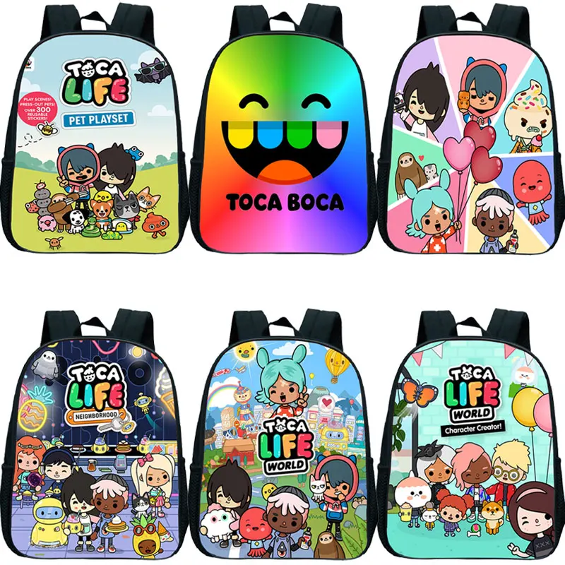 Детский рюкзак Toca Life World, милые сумки для детского сада с героями мультфильмов, детские школьные сумки для мальчиков и девочек, аниме-рюкзак, подарок, 12 дюймов, Mochila
Детский рюкзак Toca Life World, милые сумки для детского сада с героями мультфильмов, детские школьные сумки для мальчиков и девочек, аниме-рюкзак, подарок, 12 дюймов, Mochila