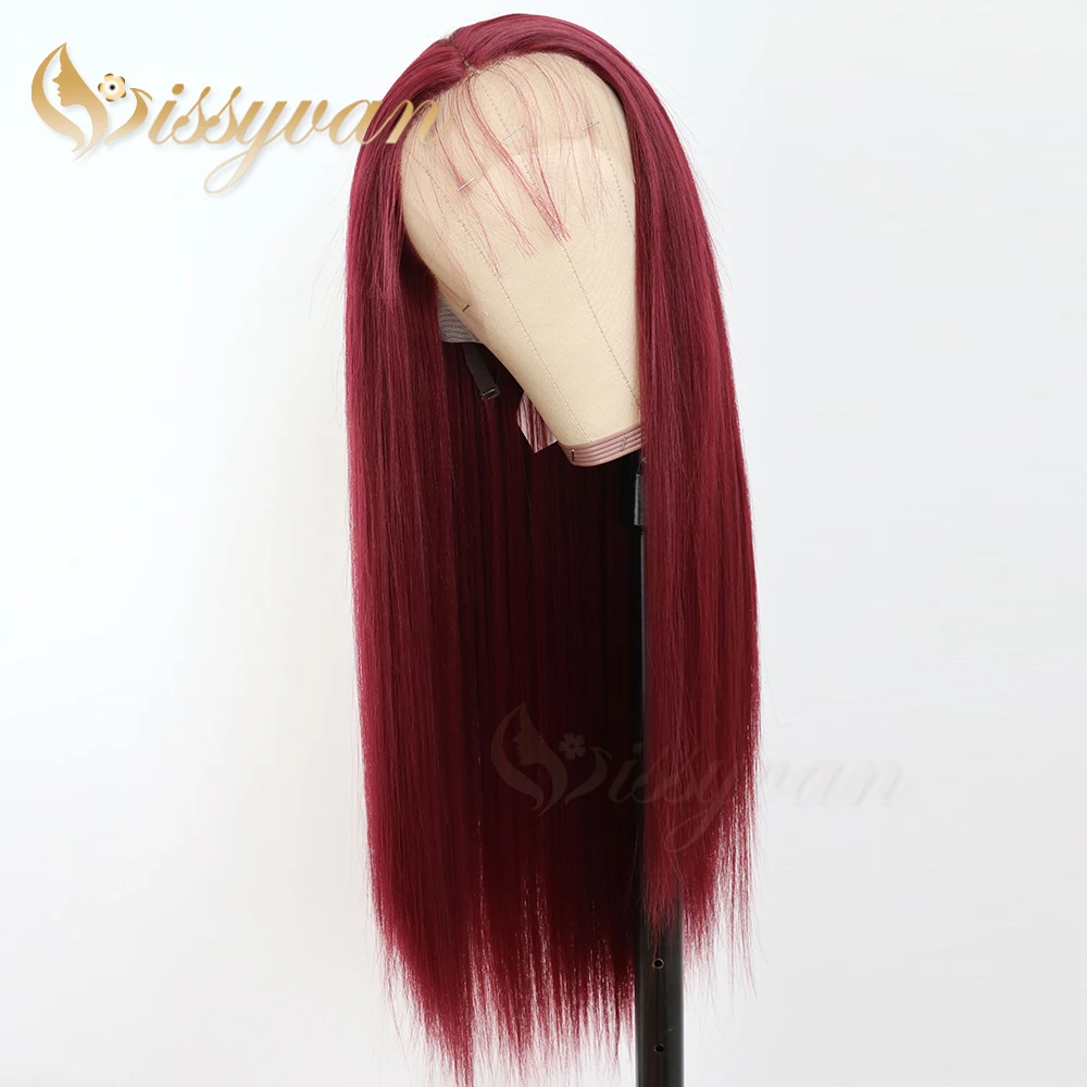 Missyvan Long Straight Burgundy Red Color 13*3 Lace Front Wigs Glueless Heat Resistant Synthetic Wig for Black Women
Missyvan Long Straight Burgundy Red Color 13*3 Lace Front Wigs Glueless Heat Resistant Synthetic Wig for Black Women