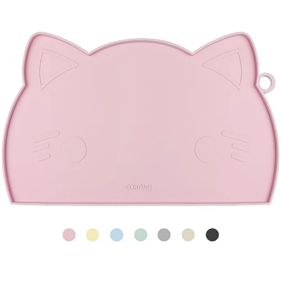 Cat Food and Water Mat, Thicker Non-Slip Silicone Mat with Raised Edge,Medium
Cat Food and Water Mat, Thicker Non-Slip Silicone Mat with Raised Edge,Medium