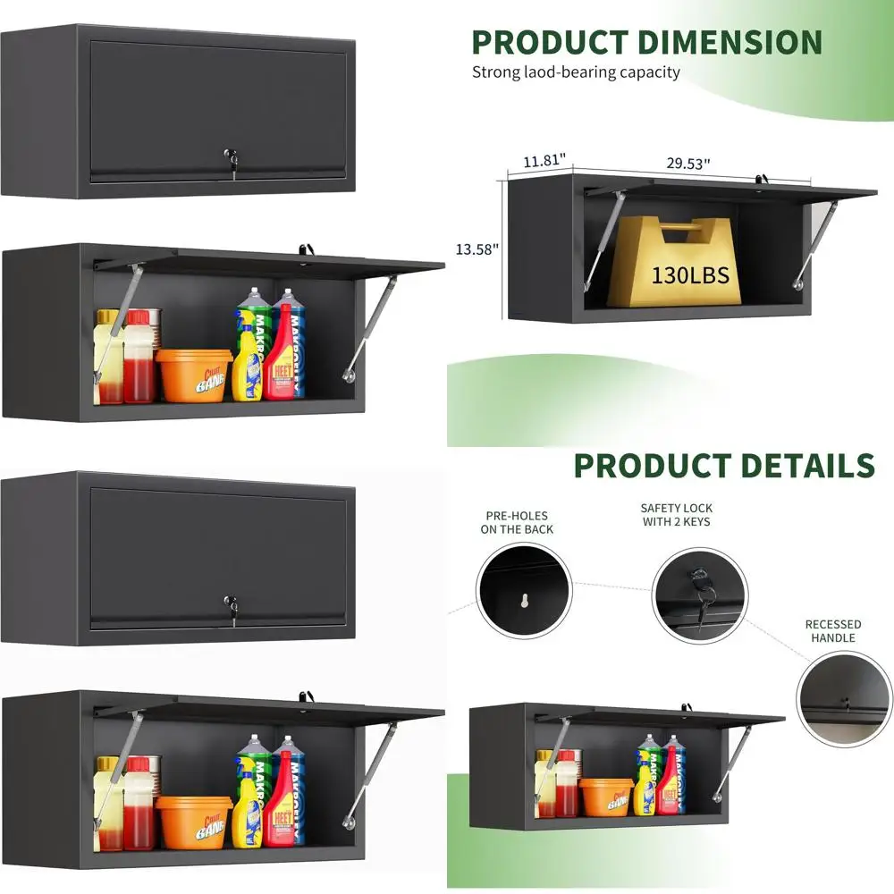 Черные стальные настенные и передвижные инструментальные шкафы с запирающимися дверцами и регулируемыми полками для домашнего хранения
Черные стальные настенные и передвижные инструментальные шкафы с запирающимися дверцами и регулируемыми полками для домашнего хранения