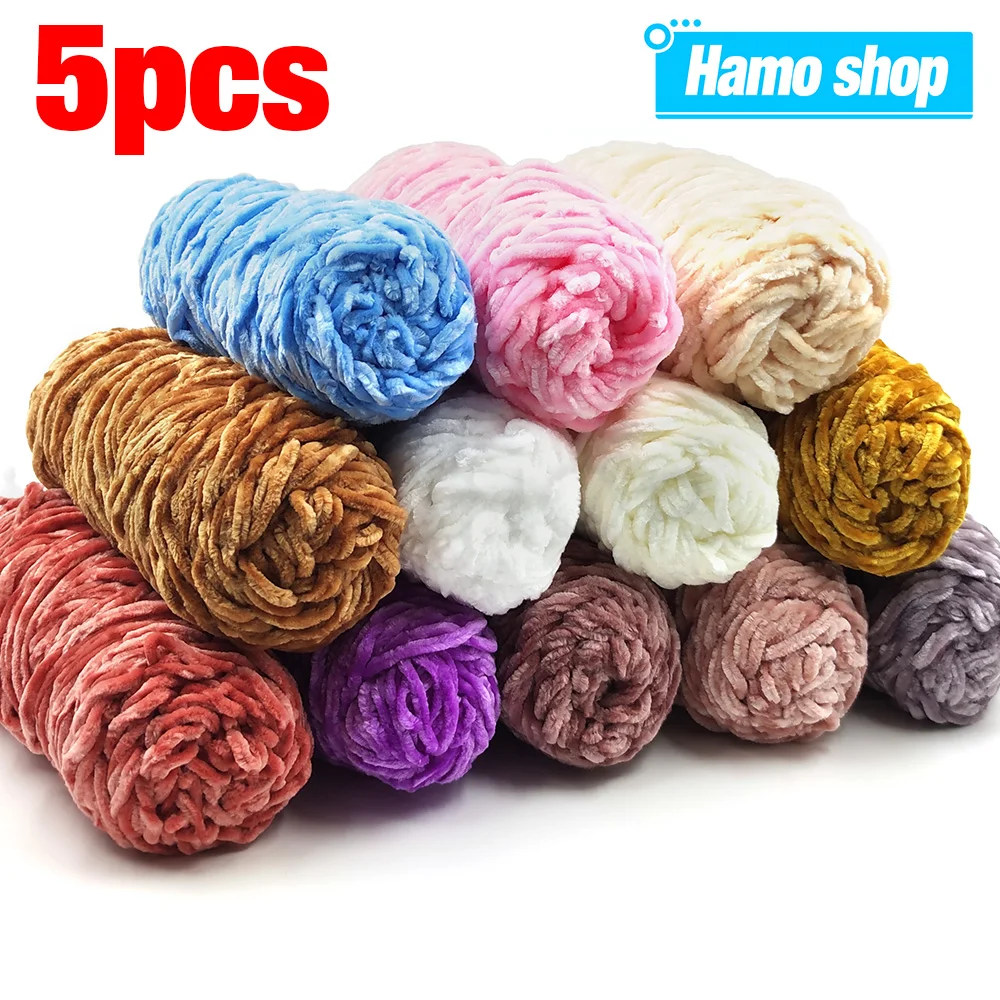5 Rolls 100g Each Roll Premium Velvet Chenille Yarn Soft Warm Knitting Crochet Yarn for Blanket Coat Hat Cushion DIY Craft
5 Rolls 100g Each Roll Premium Velvet Chenille Yarn Soft Warm Knitting Crochet Yarn for Blanket Coat Hat Cushion DIY Craft