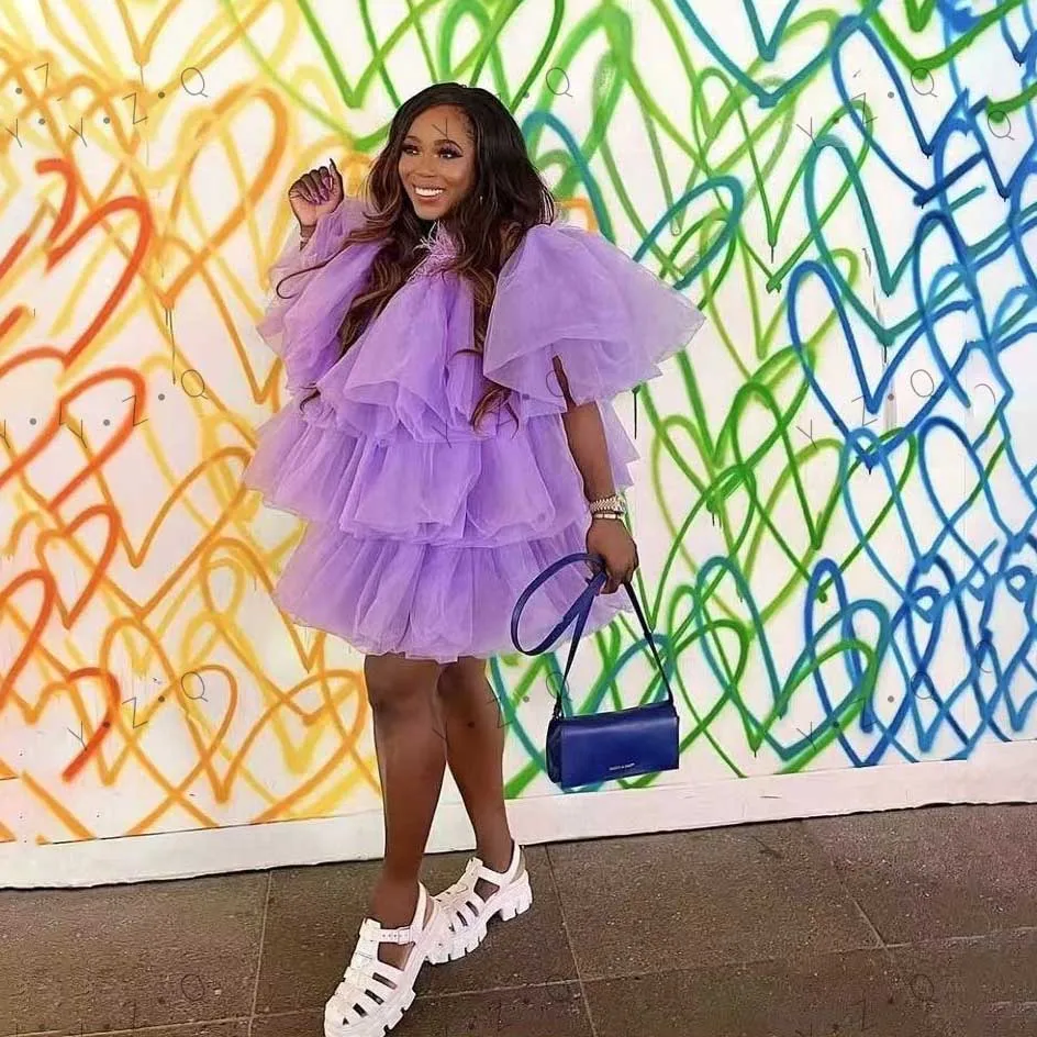 Short Tutu Dresses Women Ostrich A Line Lavender Dress Lush Layered Puffy Sleeve Prom Gowns Birthday Wear Knee Length
Short Tutu Dresses Women Ostrich A Line Lavender Dress Lush Layered Puffy Sleeve Prom Gowns Birthday Wear Knee Length