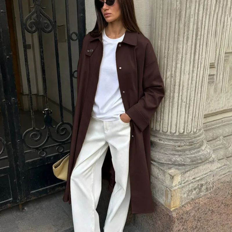 Ticketsx Women Long Trench Jacket New Lapel Loose Cardigan Coat Vintage Autumn Winter Streetwear Office Female Jacket Outwear
Ticketsx Women Long Trench Jacket New Lapel Loose Cardigan Coat Vintage Autumn Winter Streetwear Office Female Jacket Outwear