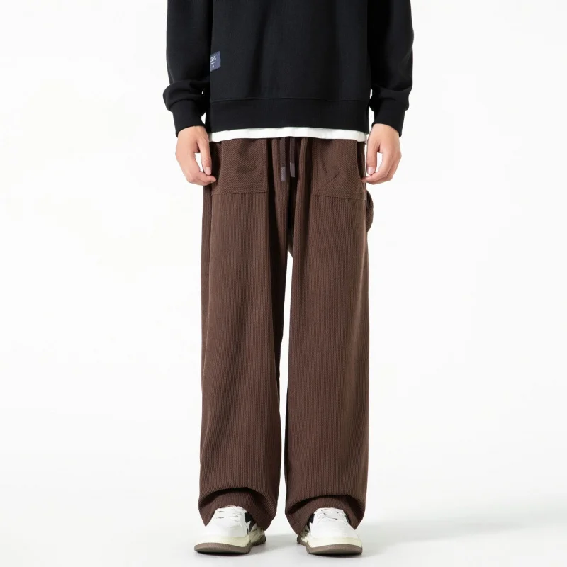 Men's Retro Textured Wide Leg Pants Drawstring Loose Fit Outdoor Sports Casual Drapey Trousers Three-Dimensional Pattern
Men's Retro Textured Wide Leg Pants Drawstring Loose Fit Outdoor Sports Casual Drapey Trousers Three-Dimensional Pattern
