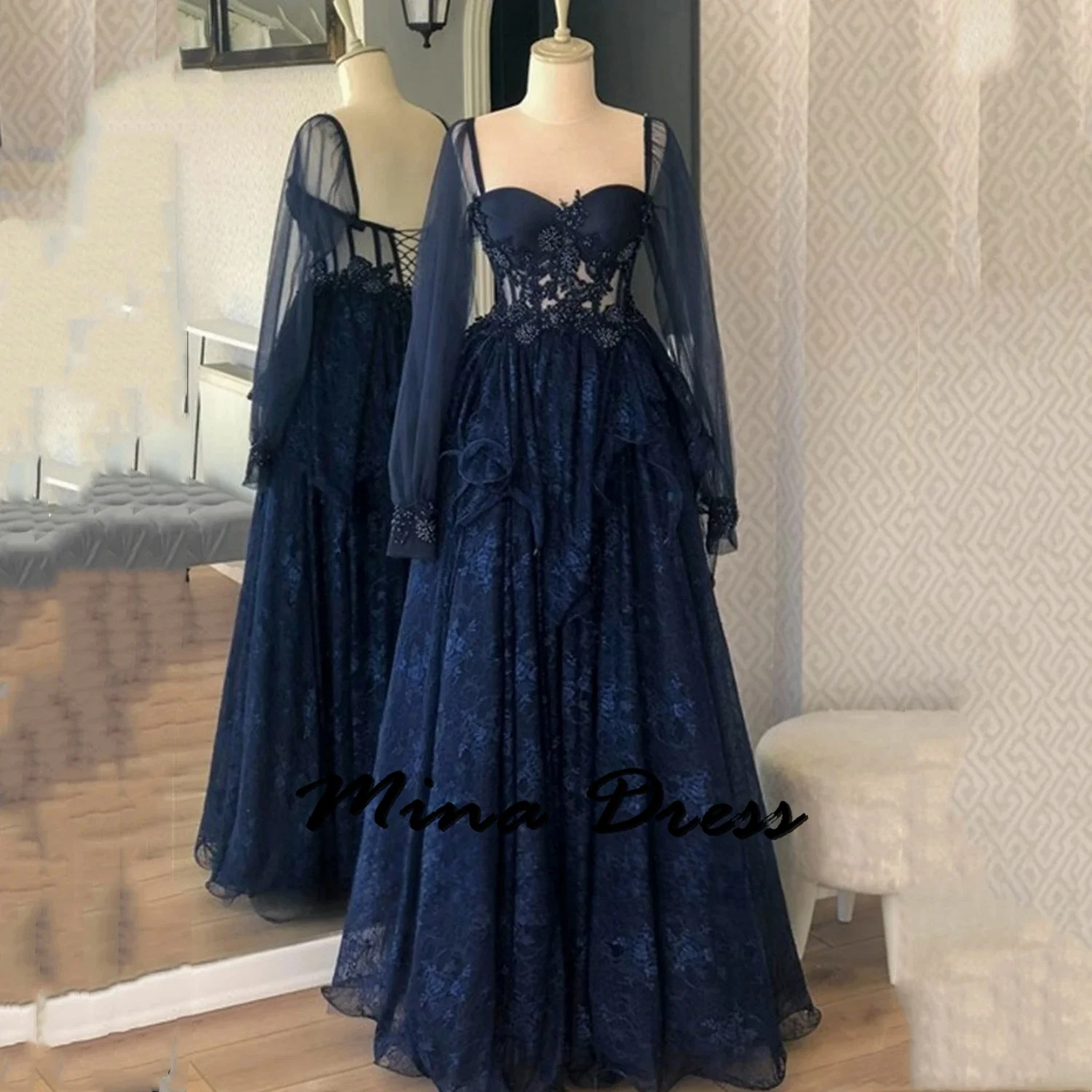 Mina Customized Backless Party Dress for Wedding Dresses Embroidery Elegant Formal Dresses for Women Flowers Ball Gowns Evening
Mina Customized Backless Party Dress for Wedding Dresses Embroidery Elegant Formal Dresses for Women Flowers Ball Gowns Evening