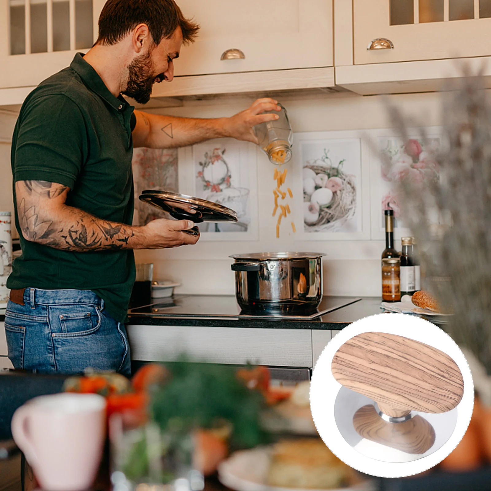 2 Pcs Wood Grain Pot Lid Handle Pan Stainless Steel Non-slip Knob Steamer Holding
2 Pcs Wood Grain Pot Lid Handle Pan Stainless Steel Non-slip Knob Steamer Holding