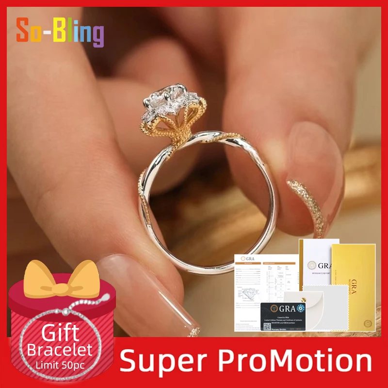 So-Bling 1ct Moissanite Ring Tengman Rose 925 Sterling Silver Engagement Wedding Rings for Women Jewelry Gift
So-Bling 1ct Moissanite Ring Tengman Rose 925 Sterling Silver Engagement Wedding Rings for Women Jewelry Gift