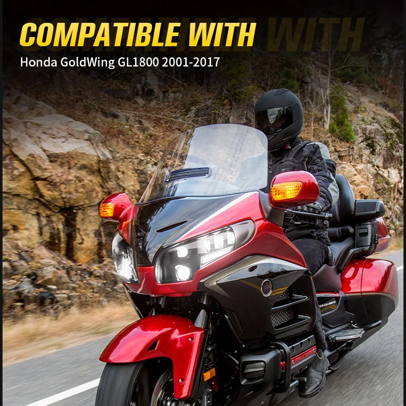 High quality for Honda Goldwing 01-17 Headlights GL 1800 Motorcycle retrofitting lights LED light DOT/3C certified
High quality for Honda Goldwing 01-17 Headlights GL 1800 Motorcycle retrofitting lights LED light DOT/3C certified