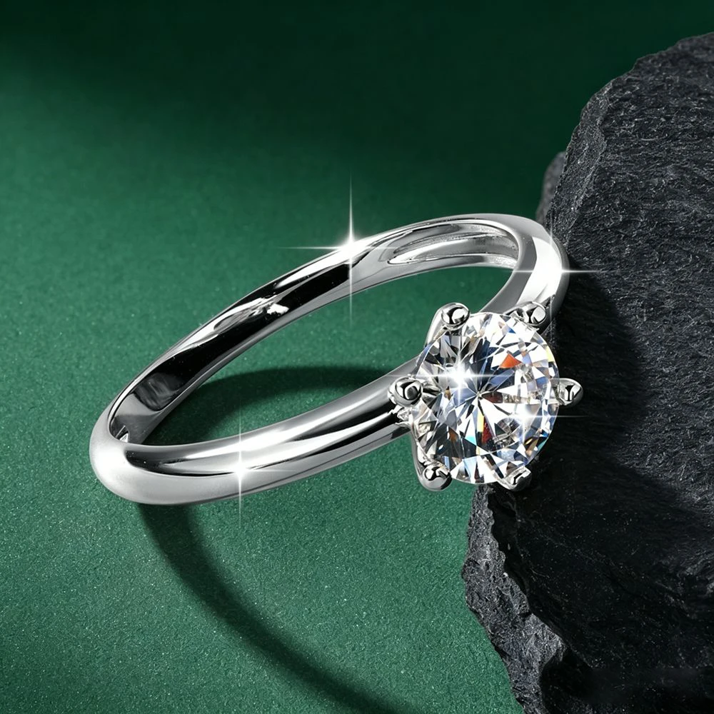 Lnngy Brilliant 6mm 0.8ct Moissanite Solitaire Ring With Certificate for Women Sparkling Stackable Wedding Rings Jewelry Gift
Lnngy Brilliant 6mm 0.8ct Moissanite Solitaire Ring With Certificate for Women Sparkling Stackable Wedding Rings Jewelry Gift