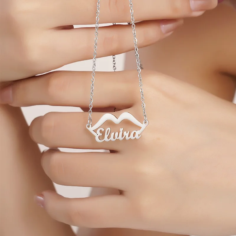Stainless Steel Personalized Custom Name Necklace Fashion Lip Shape Letter Pendant Collarbone Chain Choker Jewelry DROPSHIPPING
Stainless Steel Personalized Custom Name Necklace Fashion Lip Shape Letter Pendant Collarbone Chain Choker Jewelry DROPSHIPPING