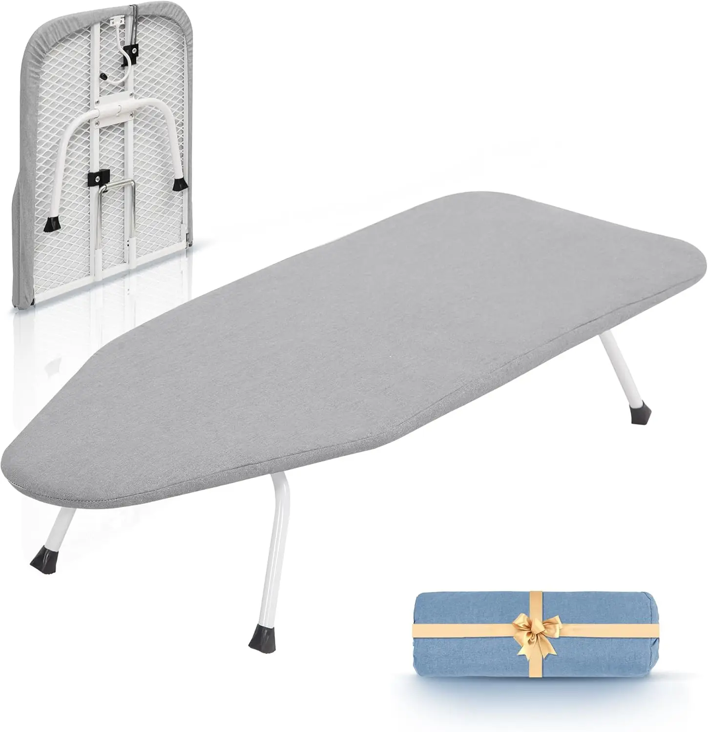 Portable Folding Ironing Board with 2 Covers, All-Iron Frame, 7mm Thick Pad for Small Spaces - Silver & Blue
Portable Folding Ironing Board with 2 Covers, All-Iron Frame, 7mm Thick Pad for Small Spaces - Silver & Blue