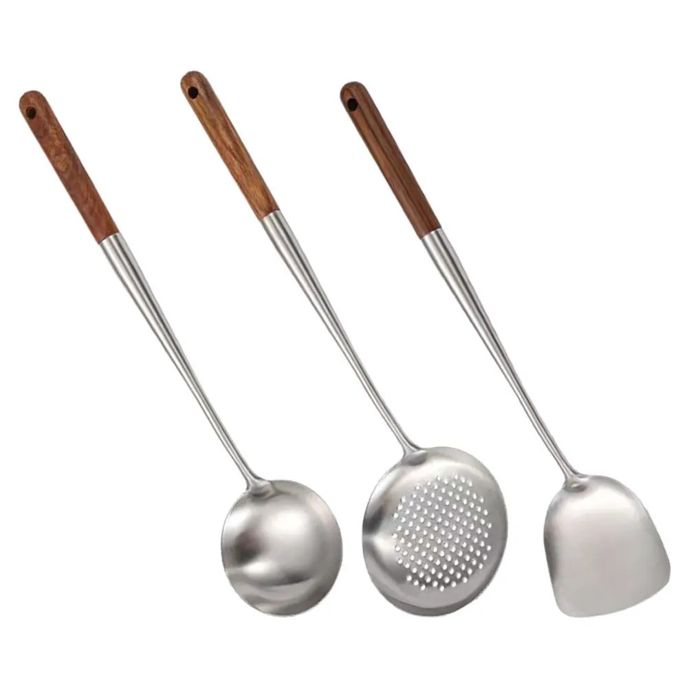 3Pcs Kitchen Strainer Ladle Wok Skimmer Stainless Steel Spatula Set Long Wooden Handle Cooking Utensils for Stir Fry Soup Hot
3Pcs Kitchen Strainer Ladle Wok Skimmer Stainless Steel Spatula Set Long Wooden Handle Cooking Utensils for Stir Fry Soup Hot