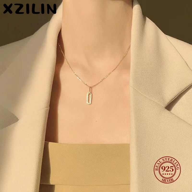 XZiLin S925 Sterling Silver 14K Gold Plated Double Ring Necklace for Women Elegant Minimalist Pendant Ins Luxury Choker
XZiLin S925 Sterling Silver 14K Gold Plated Double Ring Necklace for Women Elegant Minimalist Pendant Ins Luxury Choker