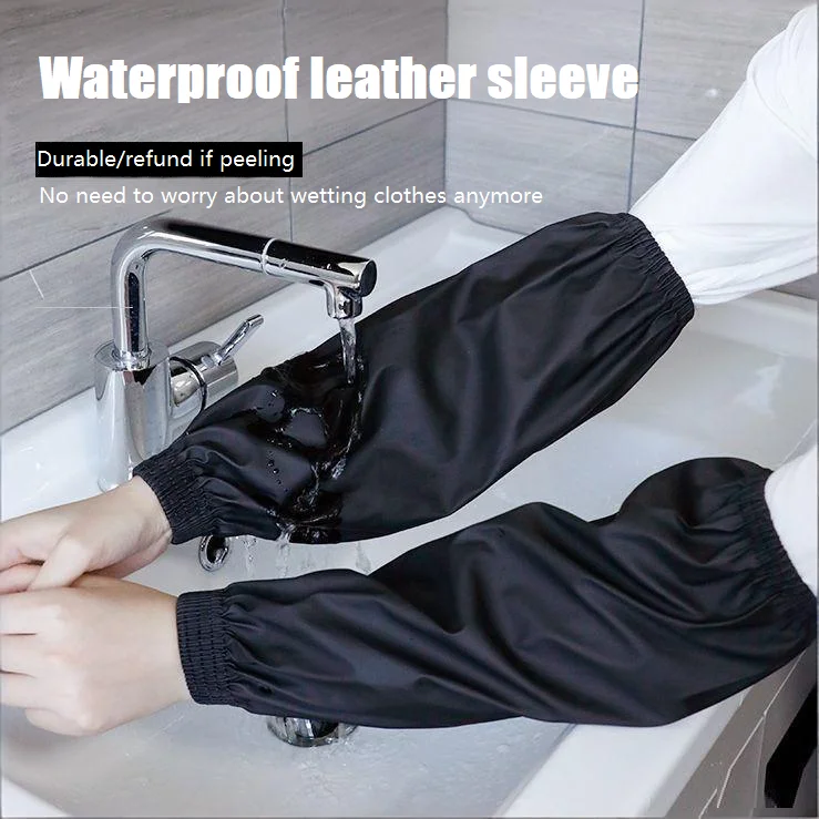 Extra Long Black Faux Leather Arm Sleeves Waterproof Dirt-proof Arm Sleeves Wear-resistant Sleeve Ends for Kitchen Work XIUT01
Extra Long Black Faux Leather Arm Sleeves Waterproof Dirt-proof Arm Sleeves Wear-resistant Sleeve Ends for Kitchen Work XIUT01