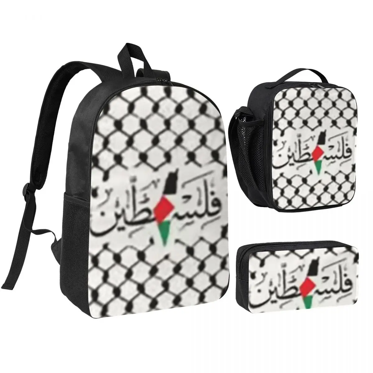 Hatta Kufiya Folk Palestinians Backpack Student BookBag School Bag Shoulder Bags 3ps Insulated Lunch Bag Pencil Case
Hatta Kufiya Folk Palestinians Backpack Student BookBag School Bag Shoulder Bags 3ps Insulated Lunch Bag Pencil Case