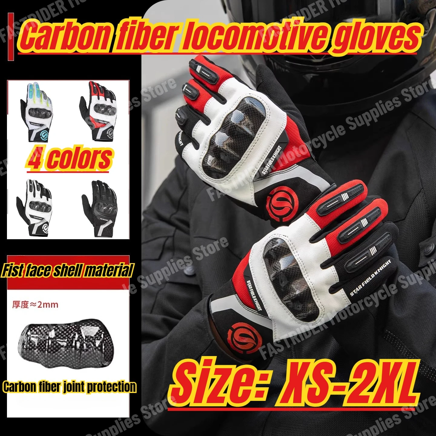 New Motorcycle Riding Gloves Carbon Fiber Summer Breathable Men's and Women's Locomotive Anti-drop Gloves
New Motorcycle Riding Gloves Carbon Fiber Summer Breathable Men's and Women's Locomotive Anti-drop Gloves