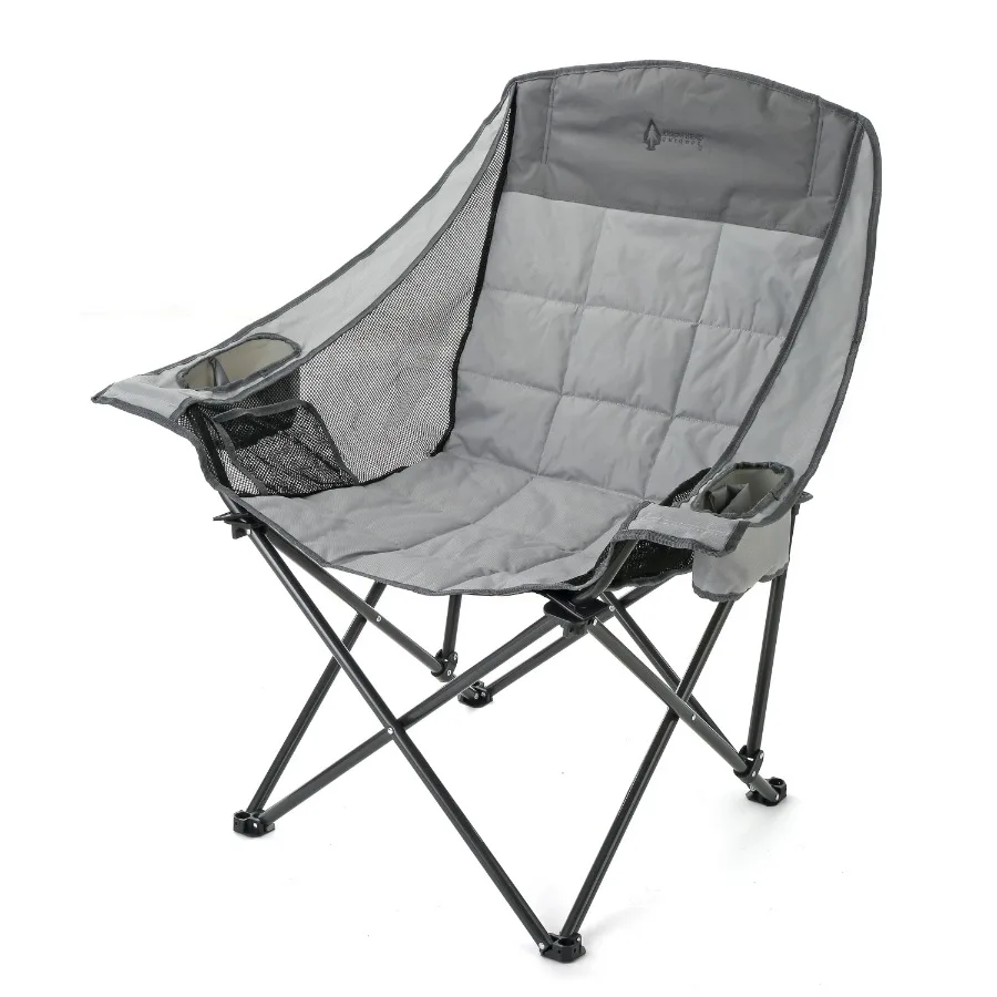 Oversized Folding Camp Chair w/ Adjustable Double Sized Cup Holder, Mesh Sides, Inner Pockets, Carry Bag, 300 LBS Weight Capaci
Oversized Folding Camp Chair w/ Adjustable Double Sized Cup Holder, Mesh Sides, Inner Pockets, Carry Bag, 300 LBS Weight Capaci