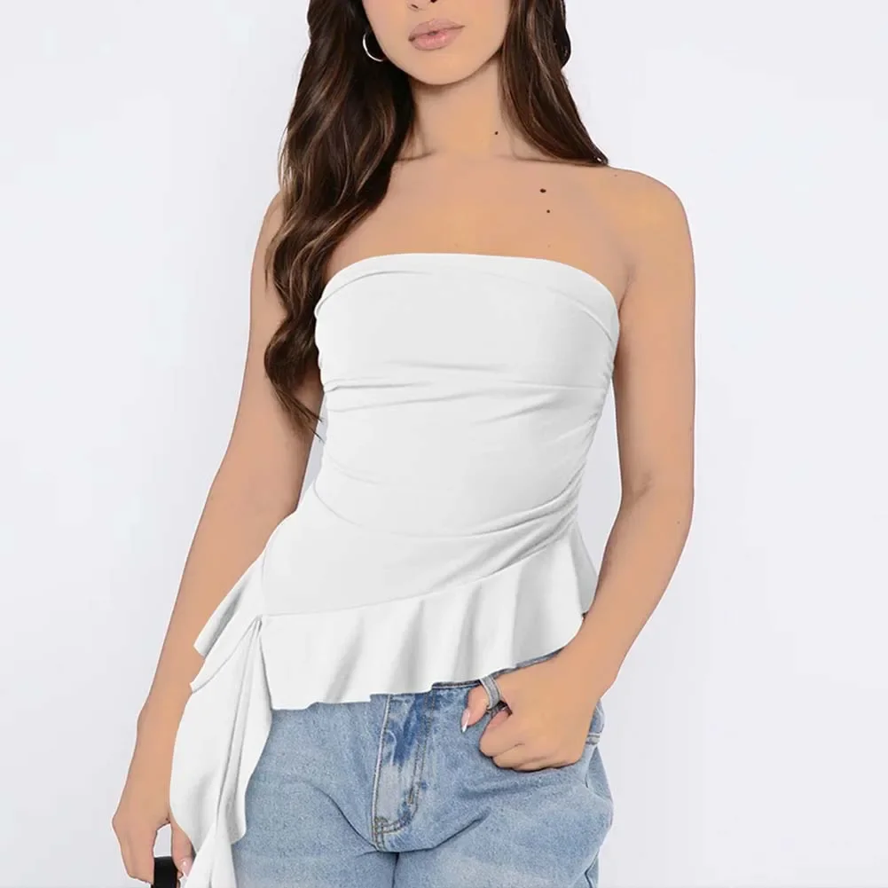 Casual Party Cropped Top Blouse Sleeveless Vest L Strapless Camisole Daily Casual Wear High Stretch Fabric One Shoulder Neckline
Casual Party Cropped Top Blouse Sleeveless Vest L Strapless Camisole Daily Casual Wear High Stretch Fabric One Shoulder Neckline