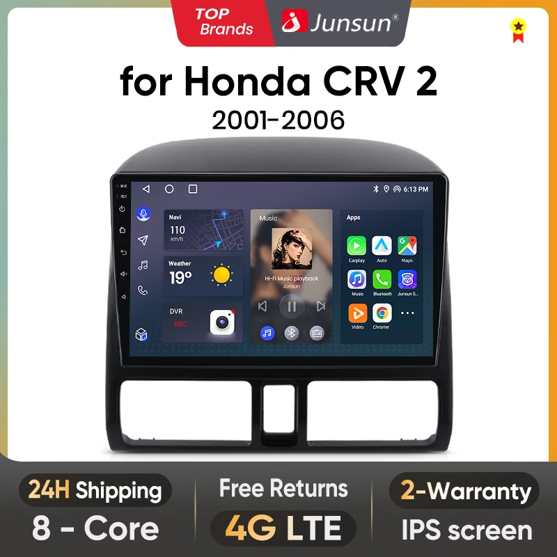 Junsun V1 AI Voice Wireless CarPlay Android Auto Radio for Honda CR-V CRV 2 2001 - 2006 4G Car Multimedia GPS 2din autoradio
Junsun V1 AI Voice Wireless CarPlay Android Auto Radio for Honda CR-V CRV 2 2001 - 2006 4G Car Multimedia GPS 2din autoradio