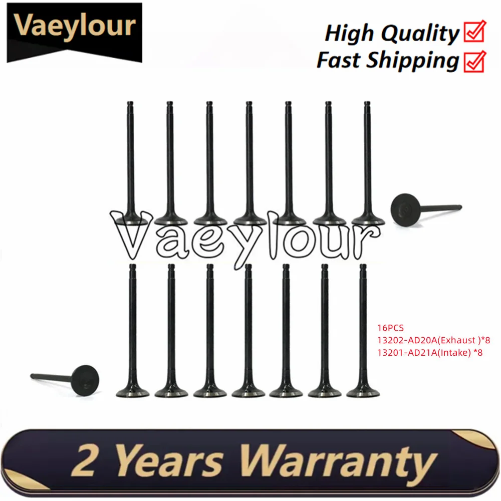 16PCS Diesel YD25DDTi YD22DDTi Intake and Exhaust Valves ForNissan NAVARA D22 Pathfinder R51 Frontier D40 PRIMERA P12 2.2L 2.5L
16PCS Diesel YD25DDTi YD22DDTi Intake and Exhaust Valves ForNissan NAVARA D22 Pathfinder R51 Frontier D40 PRIMERA P12 2.2L 2.5L
