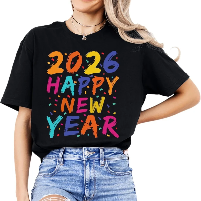 2026 Happy New Year Shirt, Hello 2026 Party Outfit Crew Neck Short Sleeve Cotton Top All Seasons Casual Fashion Comfortable Tees
2026 Happy New Year Shirt, Hello 2026 Party Outfit Crew Neck Short Sleeve Cotton Top All Seasons Casual Fashion Comfortable Tees
