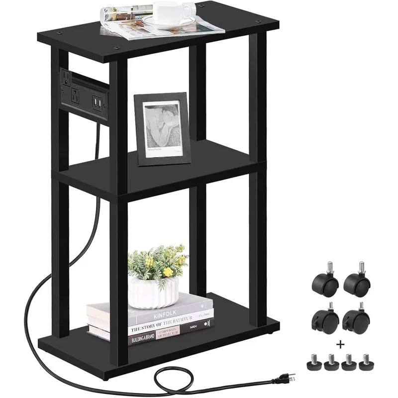 Small Narrow Side Table with Charging Station, Skinny End Table for Small Spaces, Slim Nightstand with USB Ports and Outlet
Small Narrow Side Table with Charging Station, Skinny End Table for Small Spaces, Slim Nightstand with USB Ports and Outlet