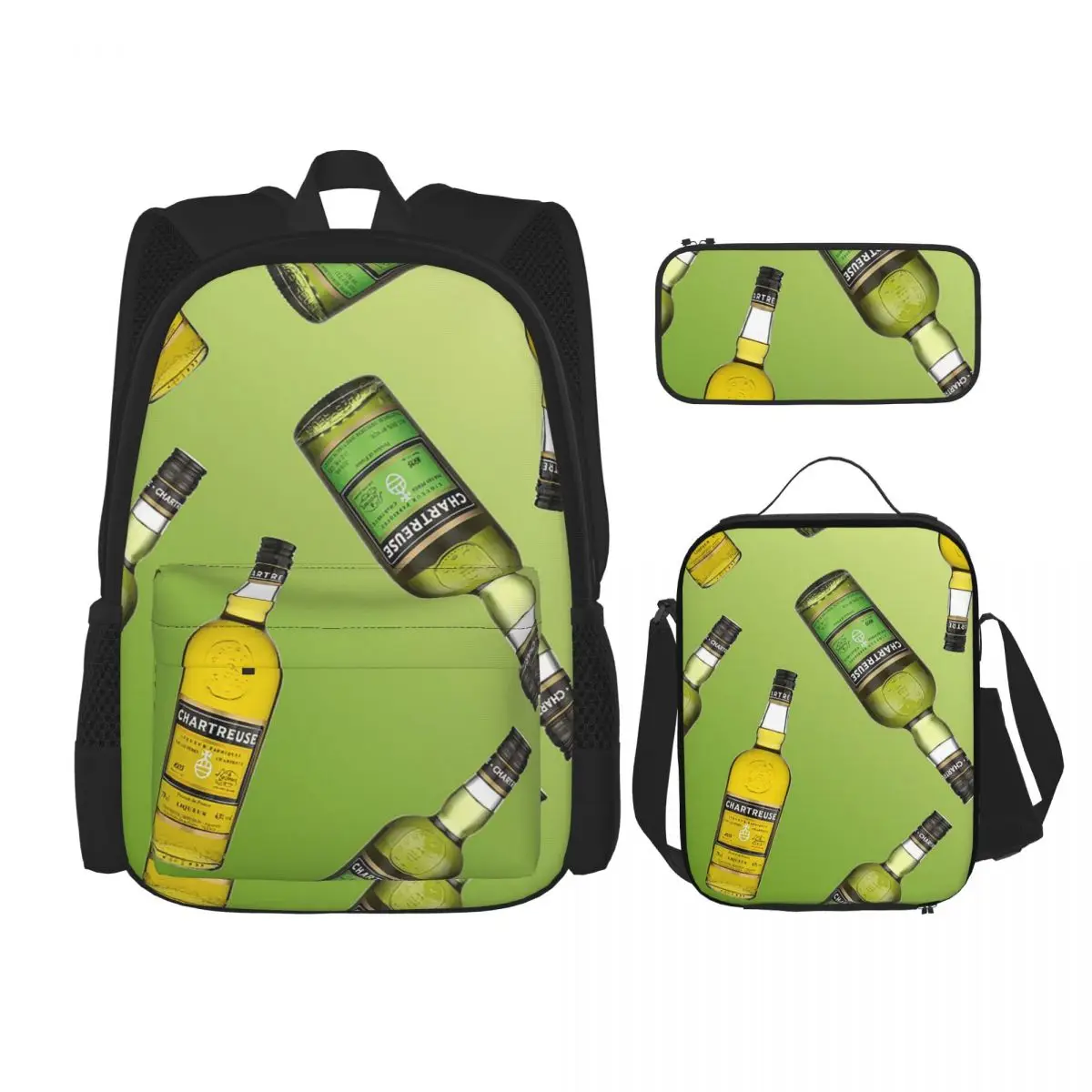Green Chartreuse Bottle Oil Painting Drink Backpacks Boys Girls Bookbag School Bags Rucksack Lunch Bag Pen Bag Three-Piece Set
Green Chartreuse Bottle Oil Painting Drink Backpacks Boys Girls Bookbag School Bags Rucksack Lunch Bag Pen Bag Three-Piece Set