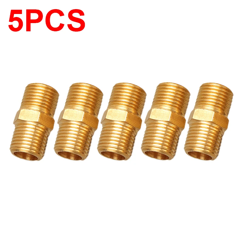5Pcs Brass Pipe Hex Nipple Fitting G1/8" 1/4" 3/8" 1/2" Male to Male Thread Quick Adapter Coupler Connector for Water Oil Gas
5Pcs Brass Pipe Hex Nipple Fitting G1/8" 1/4" 3/8" 1/2" Male to Male Thread Quick Adapter Coupler Connector for Water Oil Gas