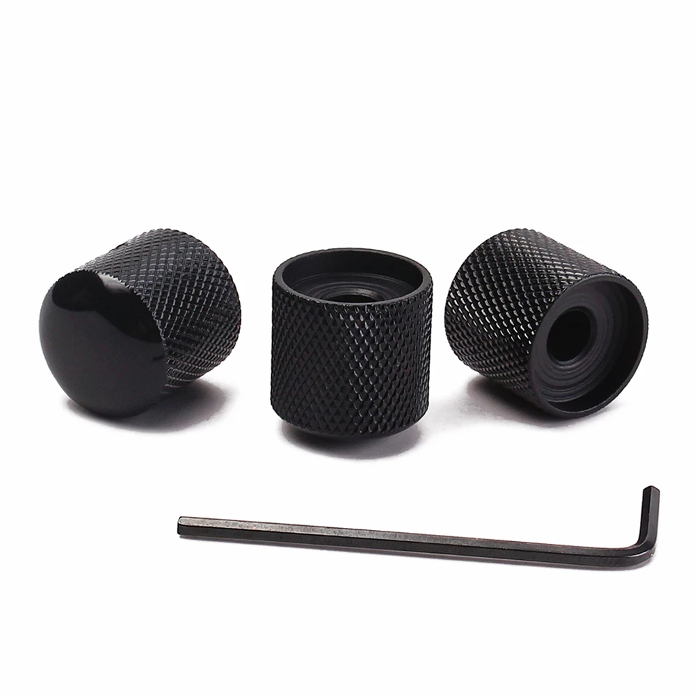 3 Pcs Black Knob Guitar Parts Accessories Bass Control Knobs with Wrench Hole
3 Pcs Black Knob Guitar Parts Accessories Bass Control Knobs with Wrench Hole