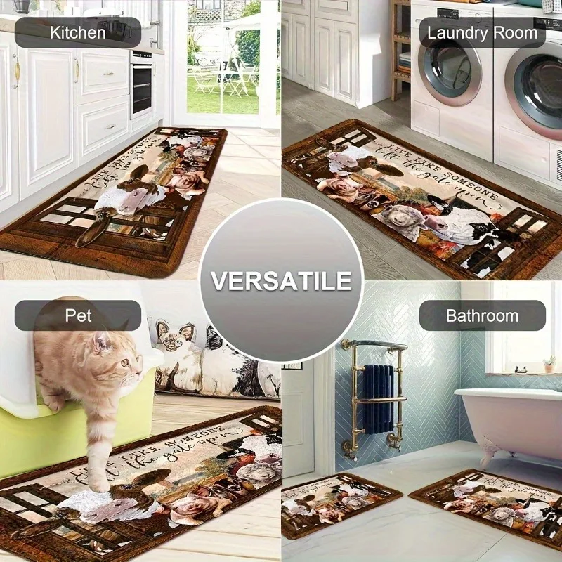 1PC Rustic Farmyard Freedom Kitchen Rug Non-Slip Door Mat Pop design Bathroom Rug Bath Mat Carpet for Home Sink Laundry Decor
1PC Rustic Farmyard Freedom Kitchen Rug Non-Slip Door Mat Pop design Bathroom Rug Bath Mat Carpet for Home Sink Laundry Decor