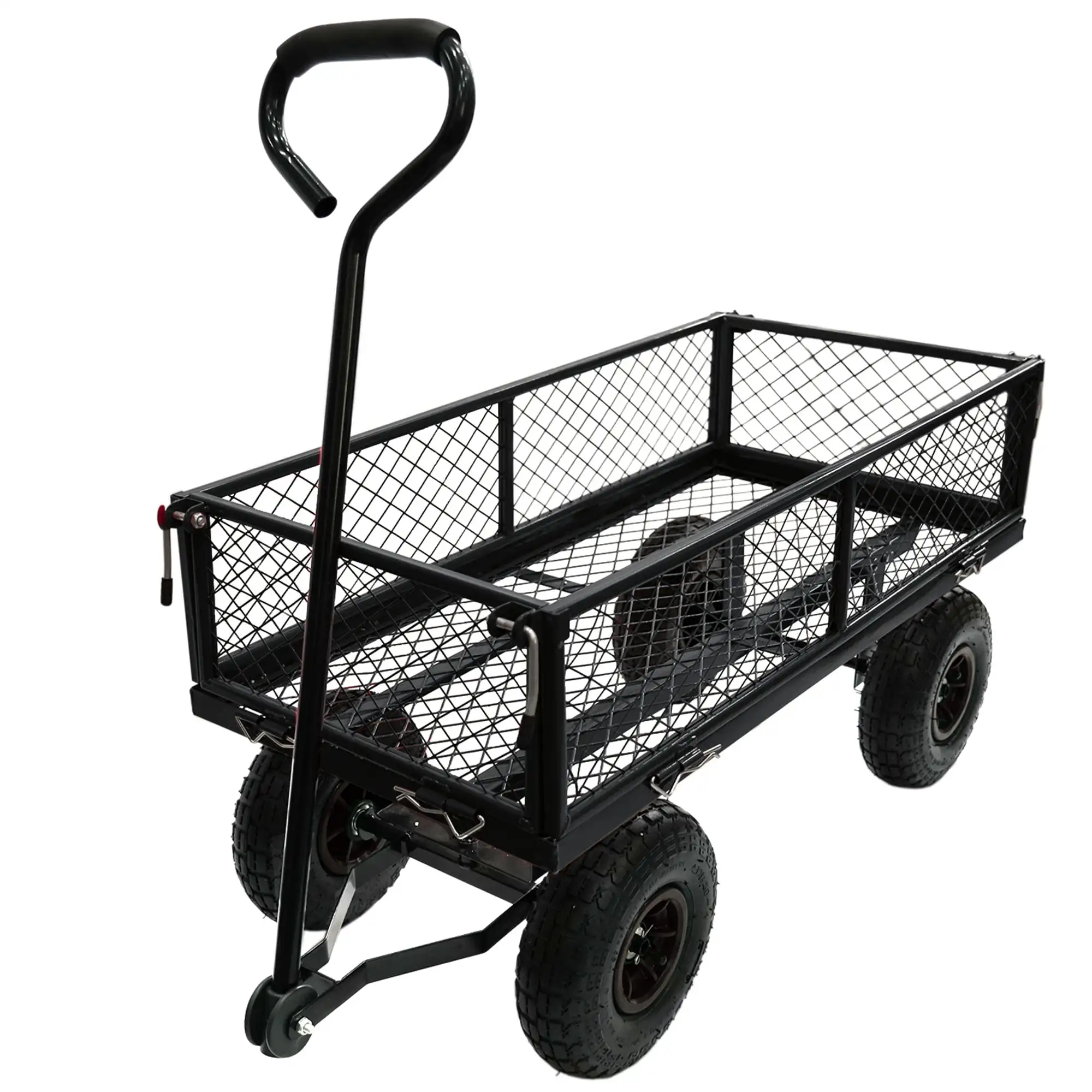 Metal 300 lbs Capacity Garden Cart Removable Sides Steel Mesh Heavy Duty Utility Wagon Outdoor
Metal 300 lbs Capacity Garden Cart Removable Sides Steel Mesh Heavy Duty Utility Wagon Outdoor