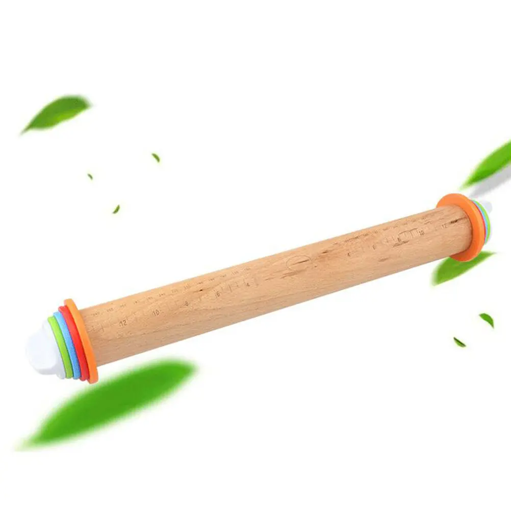 Adjustable Thickness Beech Wood Rolling Pin with Scale Guide 2Mm 3Mm 6Mm 10Mm Removable Discs for Baking Pasta Pizza
Adjustable Thickness Beech Wood Rolling Pin with Scale Guide 2Mm 3Mm 6Mm 10Mm Removable Discs for Baking Pasta Pizza