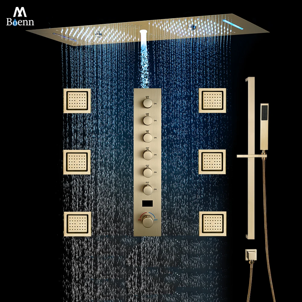 M Boenn 6-функциональный душевой набор для пар, потолочная черная насадка для душа с музыкальным динамиком, смеситель для горячего и холодного душа в ванной комнате
M Boenn 6-функциональный душевой набор для пар, потолочная черная насадка для душа с музыкальным динамиком, смеситель для горячего и холодного душа в ванной комнате