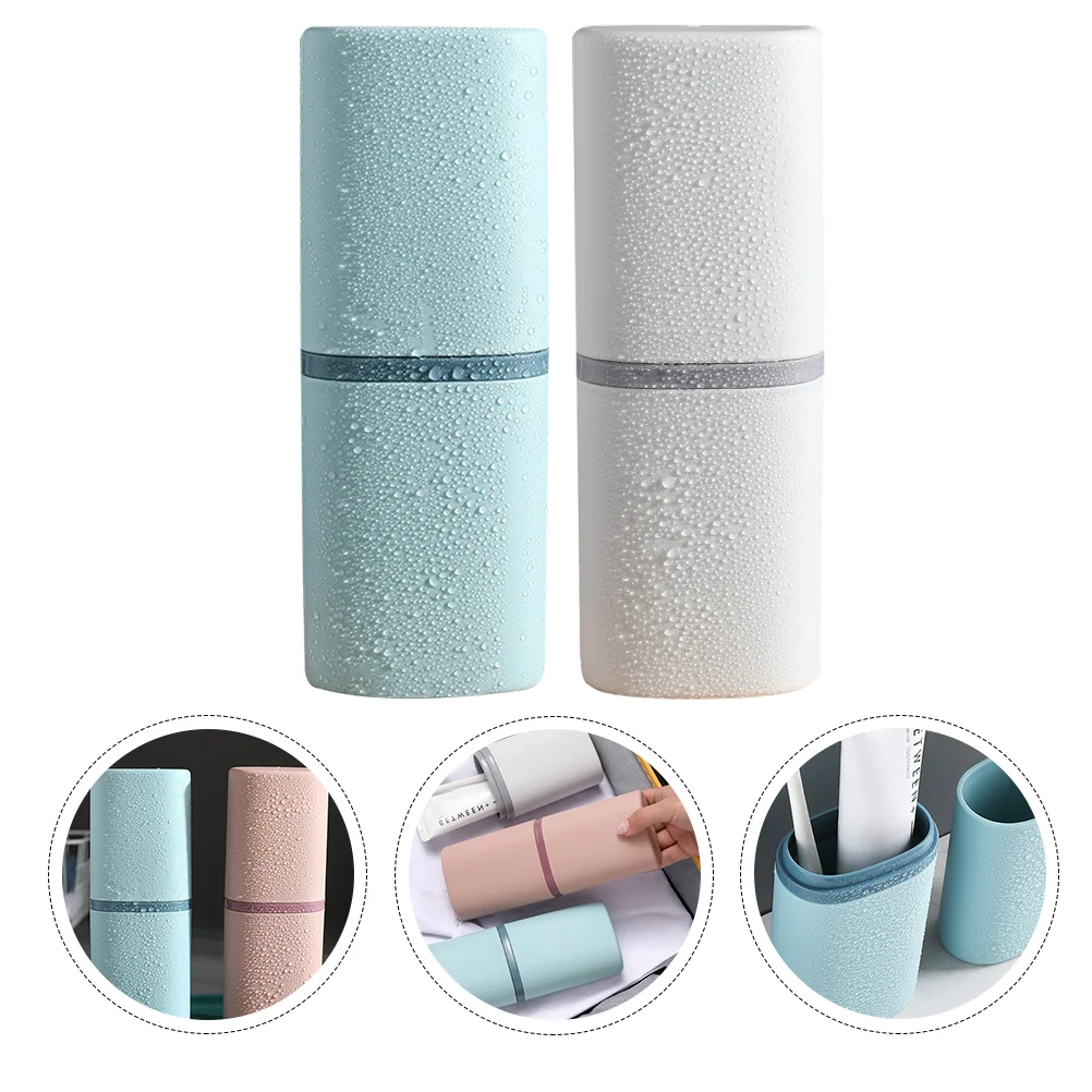 2 Pcs Couple Wash Cup Toothbrush Case Container Storage Washing Portable Toothpaste
2 Pcs Couple Wash Cup Toothbrush Case Container Storage Washing Portable Toothpaste