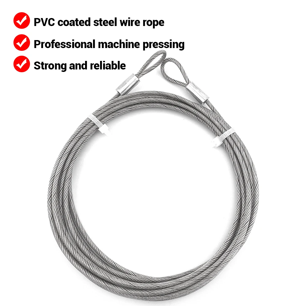 PVC Coated 3mm Steel Wire Rope Cable With Rings Clothesline For Shade Sail Kit Fishing Gear Lifting Rope 4M 304 Stainless Steel
PVC Coated 3mm Steel Wire Rope Cable With Rings Clothesline For Shade Sail Kit Fishing Gear Lifting Rope 4M 304 Stainless Steel
