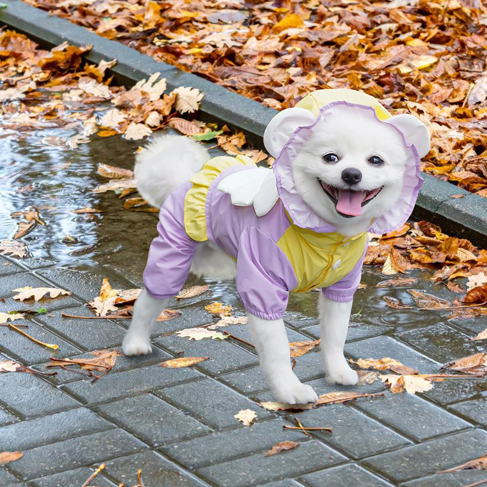 Waterproof Pet Raincoat Full Coverage Hooded Dog Rain Jacket Lightweight Breathable Four Legs Protected Small Medium Large Doggy 
Waterproof Pet Raincoat Full Coverage Hooded Dog Rain Jacket Lightweight Breathable Four Legs Protected Small Medium Large Doggy