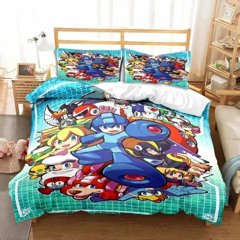 Rockman Megaman Game Cartoon Bedding Set Luxury Duvet Cover Bedroom Single Double King Size Duvet Cover and Pillowcase Boys Gift
Rockman Megaman Game Cartoon Bedding Set Luxury Duvet Cover Bedroom Single Double King Size Duvet Cover and Pillowcase Boys Gift