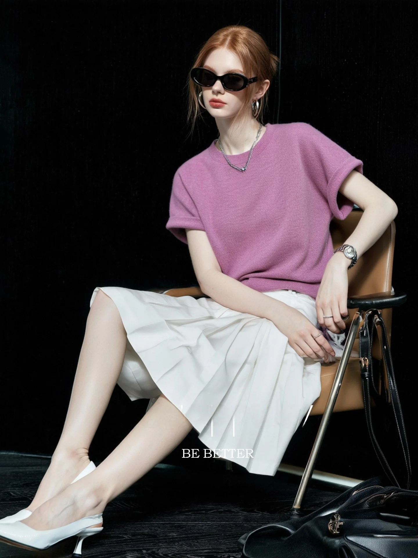 Huaappuw Basic Style Raspberry Pink Fashion T-Shirt Casual Simple Design Summer New Arrival Women's Top French Style Loose Fit
Huaappuw Basic Style Raspberry Pink Fashion T-Shirt Casual Simple Design Summer New Arrival Women's Top French Style Loose Fit