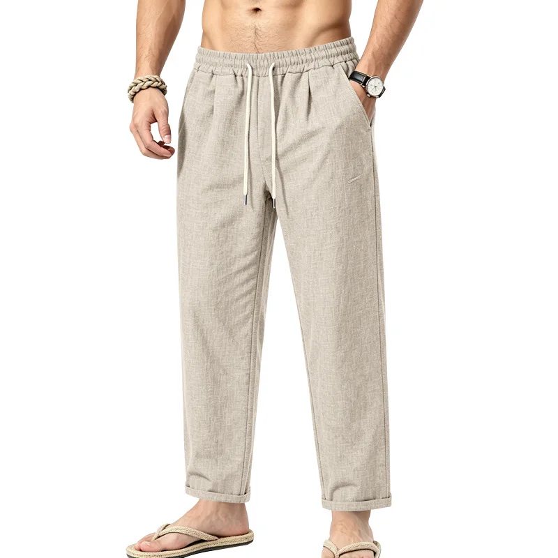 American summer imitation hemp bamboo casual pants, Amazon men's loose casual sports straight nine-point pants
American summer imitation hemp bamboo casual pants, Amazon men's loose casual sports straight nine-point pants