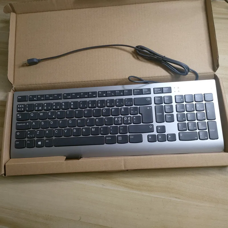 Nordic layout USB wired keyboard SK-8823 For Lenovo Laptop desktop computer keyboard
Nordic layout USB wired keyboard SK-8823 For Lenovo Laptop desktop computer keyboard
