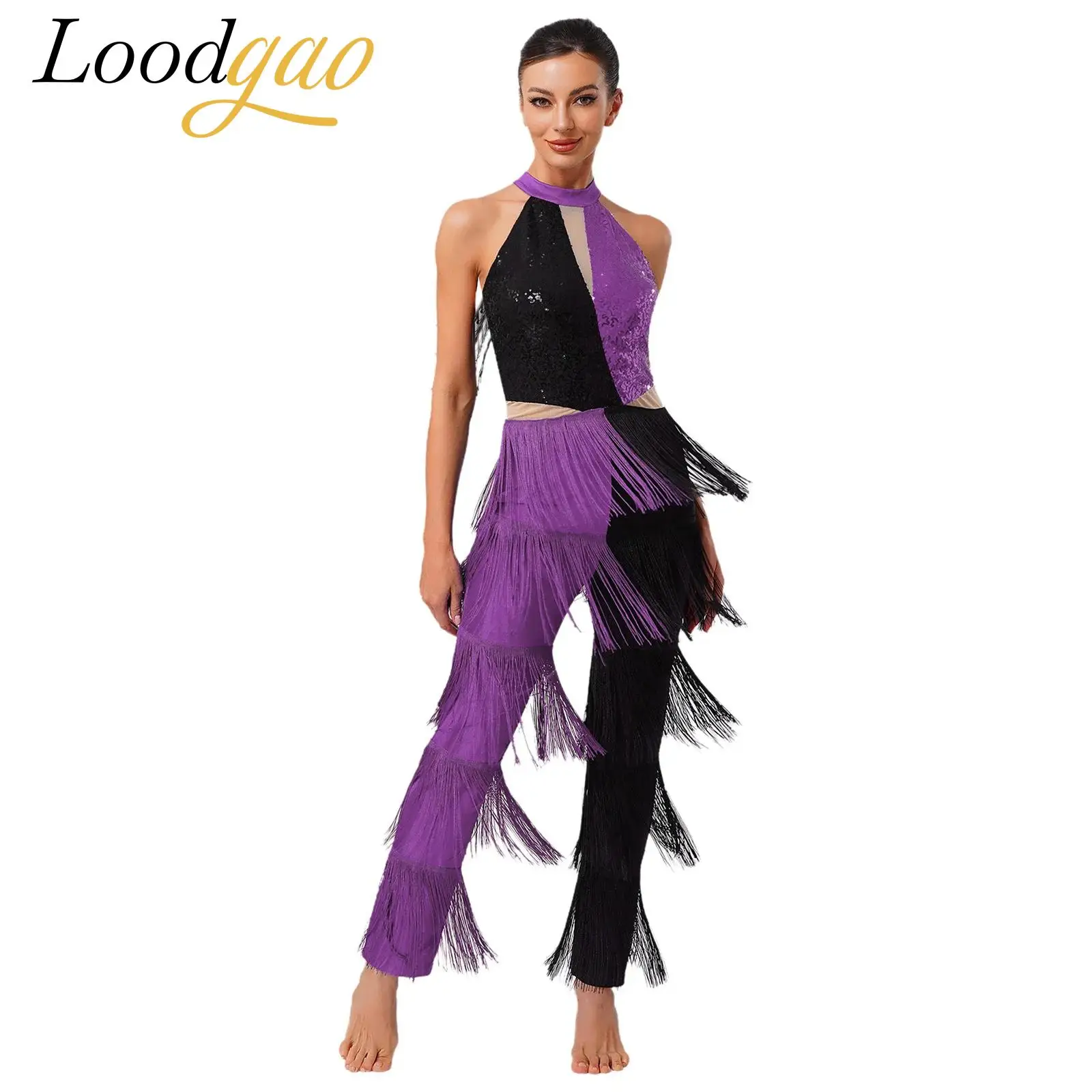 Women's Tassel Fringe Jumpsuit 70s Disco Hippie Costume Shiny Sequin Pants Retro Party Jumpsuit Clubwear Jazz Dance Dancewear
Women's Tassel Fringe Jumpsuit 70s Disco Hippie Costume Shiny Sequin Pants Retro Party Jumpsuit Clubwear Jazz Dance Dancewear