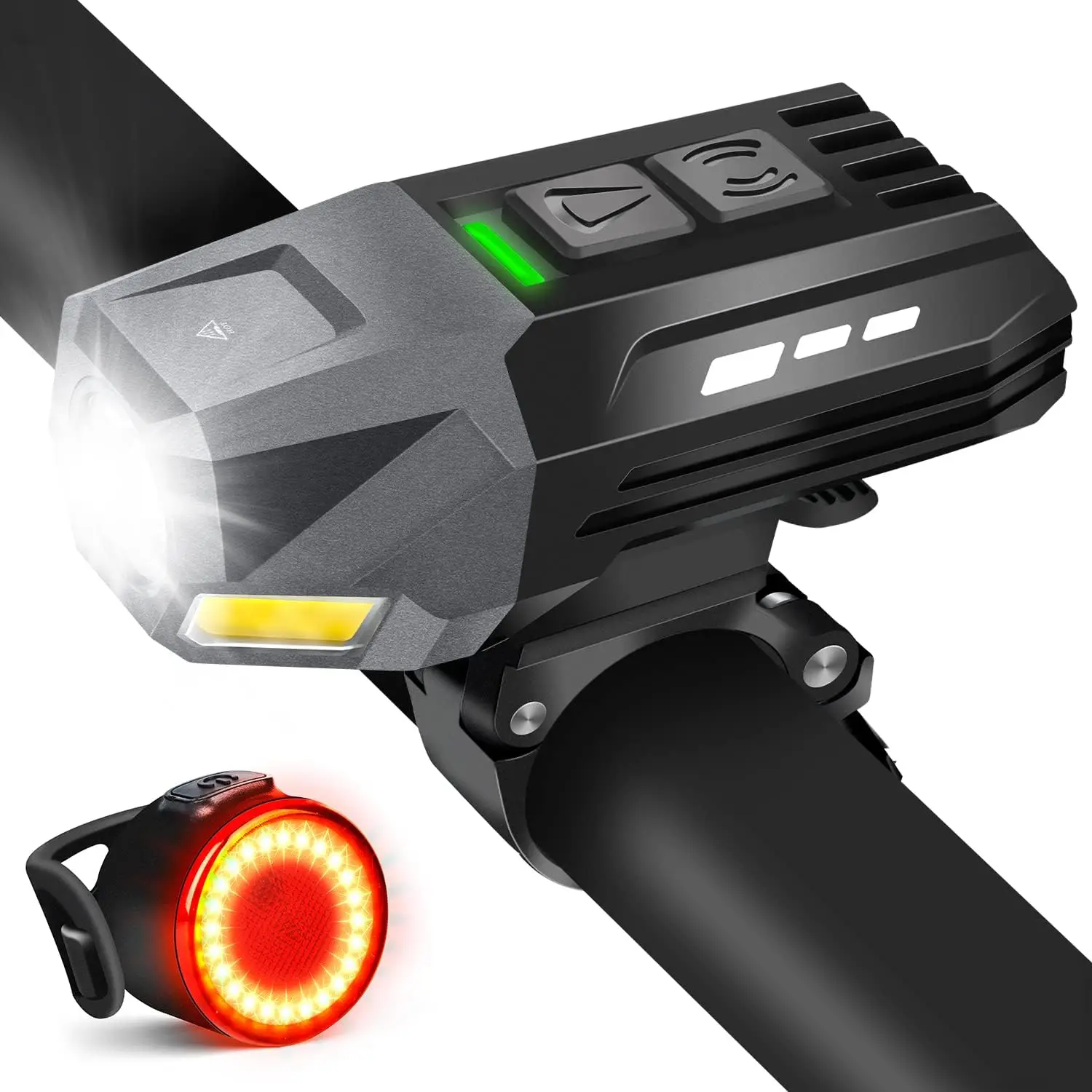 Rechargeable Bike Light Set, Waterproof Front & Rear Lights for Night Riding, Easy Install, for Road & Mountain Cycling
Rechargeable Bike Light Set, Waterproof Front & Rear Lights for Night Riding, Easy Install, for Road & Mountain Cycling