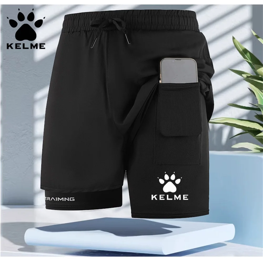 KELME men's double-layer sports shorts, featuring a drawstring design and breathable lining, are suitable for running and fitnes
KELME men's double-layer sports shorts, featuring a drawstring design and breathable lining, are suitable for running and fitnes