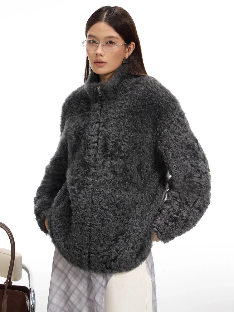 High-end Luxury Lacon Lamb Fur Winter Plush Jackets for Women 2025 Simple Stand Collar Genuine Leather Real Fur Shearling Coat
High-end Luxury Lacon Lamb Fur Winter Plush Jackets for Women 2025 Simple Stand Collar Genuine Leather Real Fur Shearling Coat
