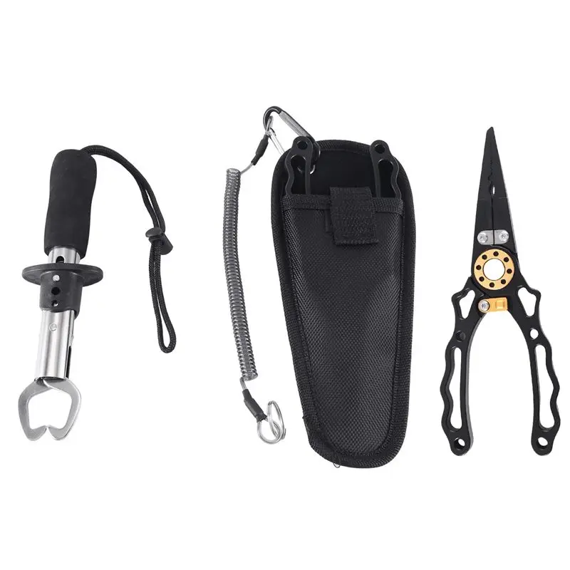 HOTB72A Aluminium Alloy Multi-Functional Pliers Open Ring Fishing Pliers Fish Controller Fishing Tackle Set With Lost Rope
HOTB72A Aluminium Alloy Multi-Functional Pliers Open Ring Fishing Pliers Fish Controller Fishing Tackle Set With Lost Rope