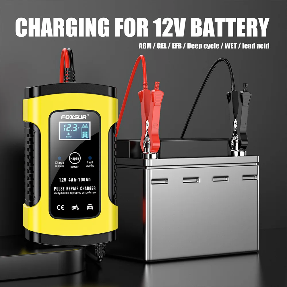 Полностью автоматическое импульсное зарядное устройство для ремонта, автомобильное зарядное устройство для мотоцикла, интеллектуальный быстрый источник питания с ЖК-дисплеем 
Полностью автоматическое импульсное зарядное устройство для ремонта, автомобильное зарядное устройство для мотоцикла, интеллектуальный быстрый источник питания с ЖК-дисплеем