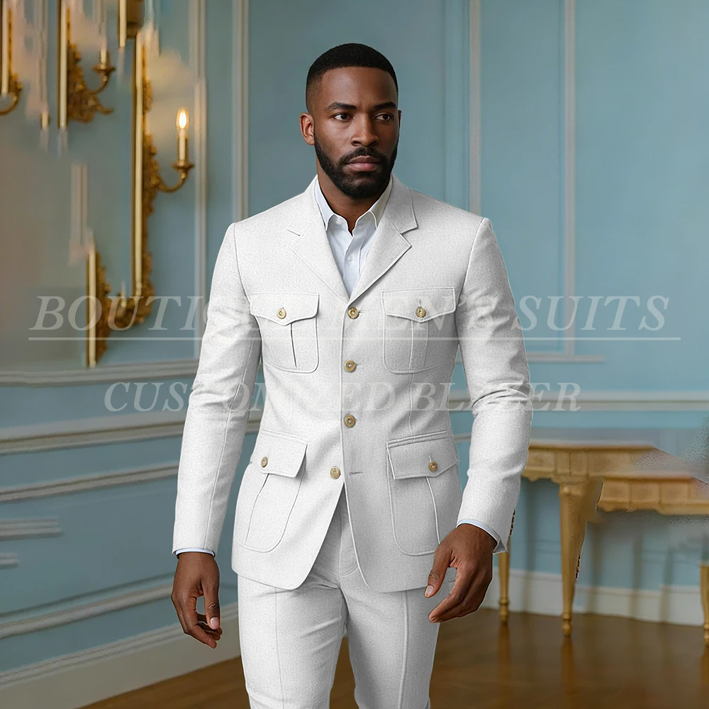 Safari Customzied Color Men's Suits Elegant Notch Lapel Single Breasted Outfits Formal Daily Slim Fit 2 Piece Jacket Pants Sets
Safari Customzied Color Men's Suits Elegant Notch Lapel Single Breasted Outfits Formal Daily Slim Fit 2 Piece Jacket Pants Sets