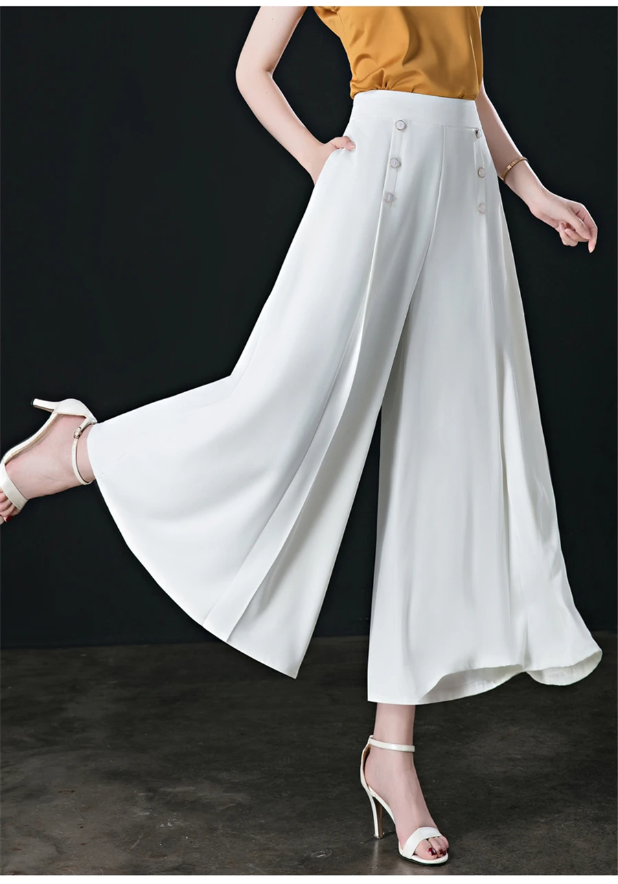 Vintage Wide Leg Pants Women Elastic Waist Button Ankle-Length Pants Oversized Loose Spring Mom Pant Stretch Trousers Skirt
Vintage Wide Leg Pants Women Elastic Waist Button Ankle-Length Pants Oversized Loose Spring Mom Pant Stretch Trousers Skirt